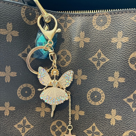 White, Pink or Blue Ballerina Luxury designer handbag charms and keychains - Picture 3 of 3